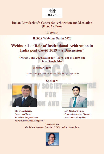 Role of Institutional Arbitration in India post COVID-19: A Discussion